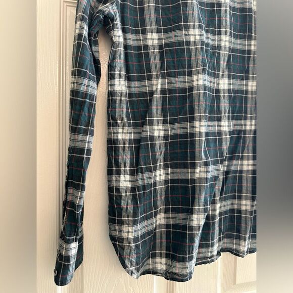 J.Crew Dark Green Holiday Plaid Button-Down Shirt – Size 00 - Picture 4 of 8
